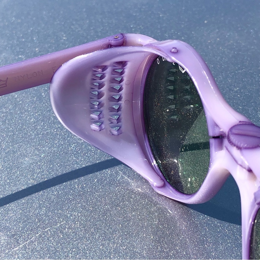 Vintage Flat Glass Lens Sunglasses By Nylon France - Picture 4 of 12